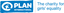 Plan International logo with text 'The charity for girls' equality'