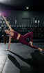 eco-friendly high-waisted buttery soft maroon leggings and longline bra for yoga and gym