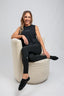 women's sustainable black compression leggings with pockets and soft organic cotton muscle tank