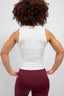 eco-friendly italian ribbed fabric white tank top and butter soft high-waist mulberry legging