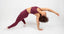 eco-friendly high-waisted buttery soft maroon leggings and longline bra for yoga and pilates